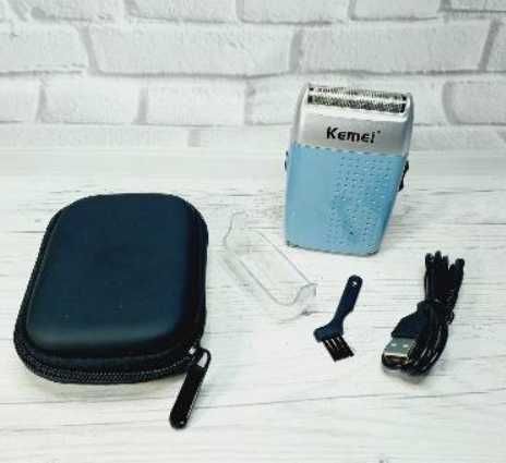 Аккумуляторная электро бритва триммер шейвер для  волос, бороды Kemei