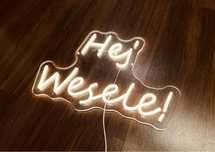 Napis ledon Hej Wesele - sprzedaż - neon napis led - wysylka