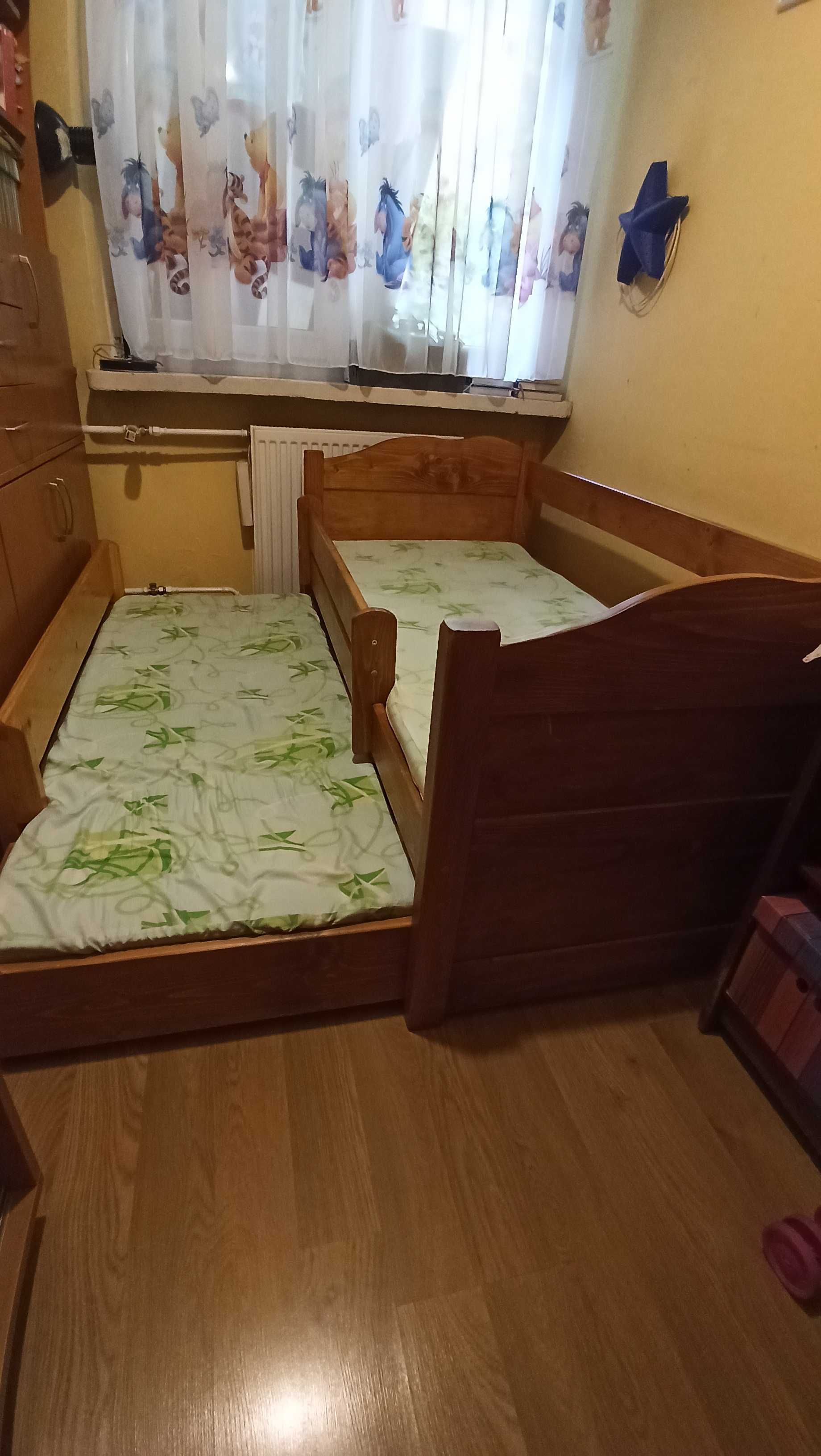Łóżko piętrowe wysuwane  Lite drewno sosnowe I klasy