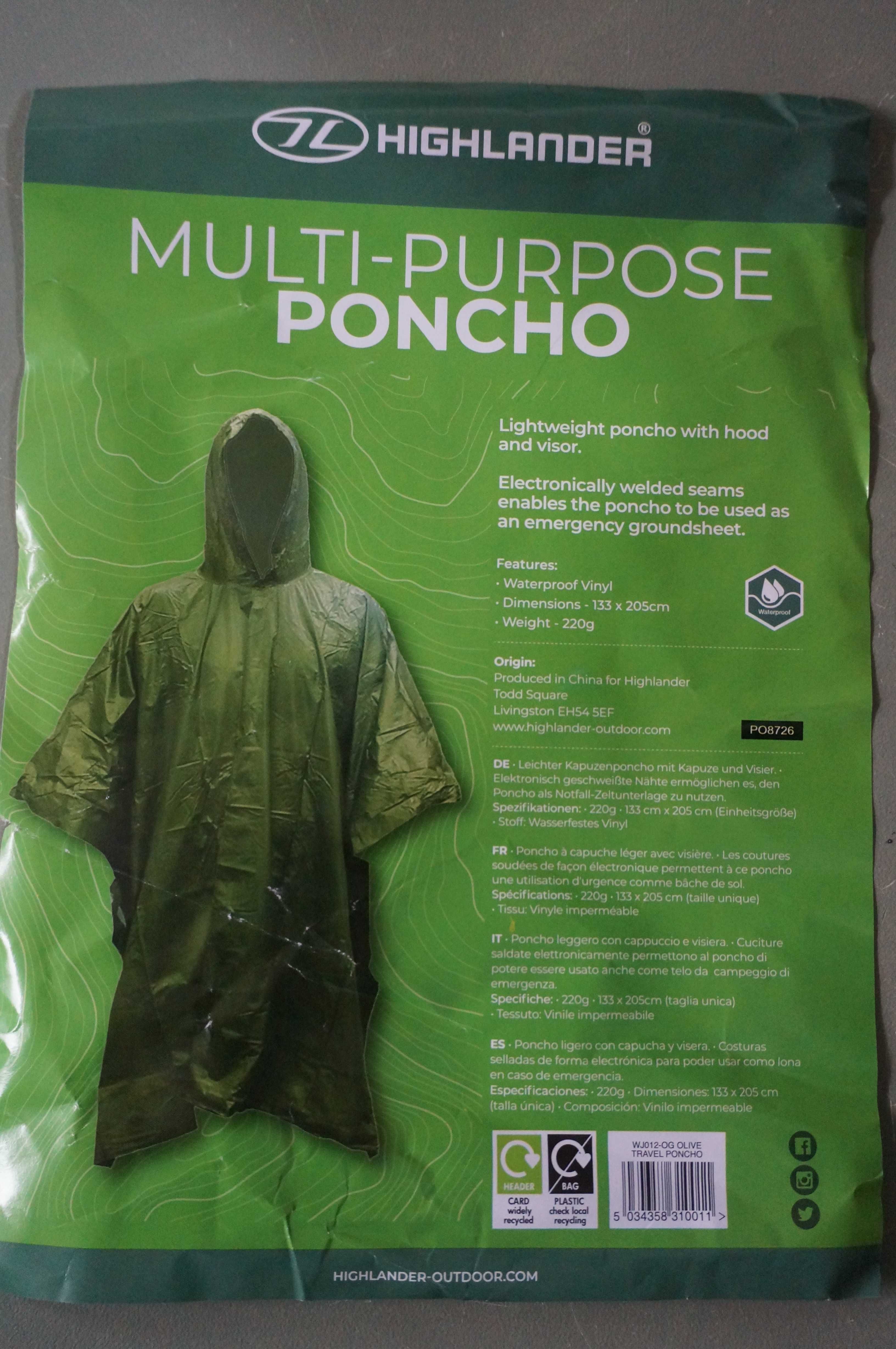 Пончо Highlander Outdoor Multi-Purpose - Olive