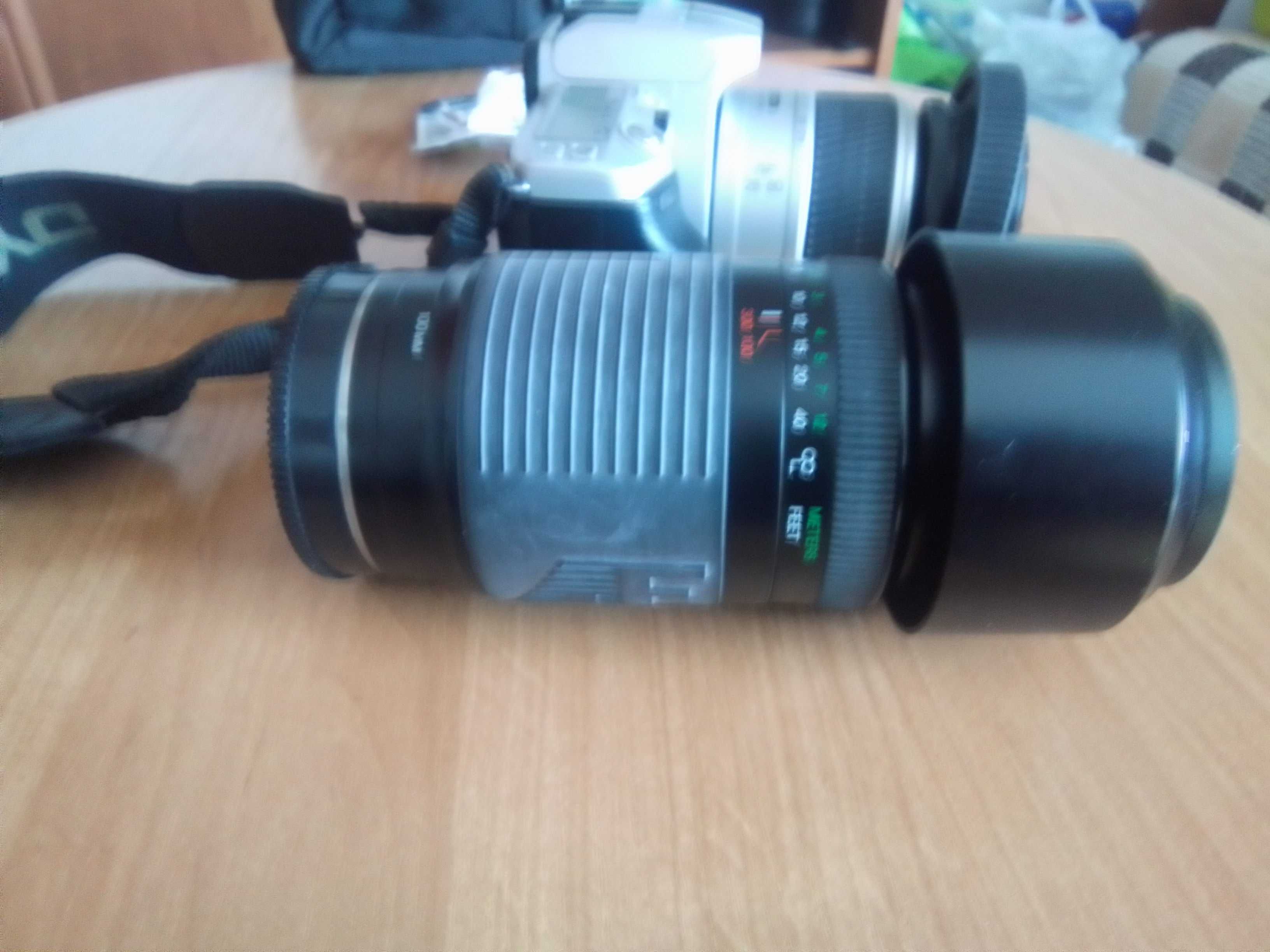 Minolta Dynax4+teleobiektyw Cosina 100-300