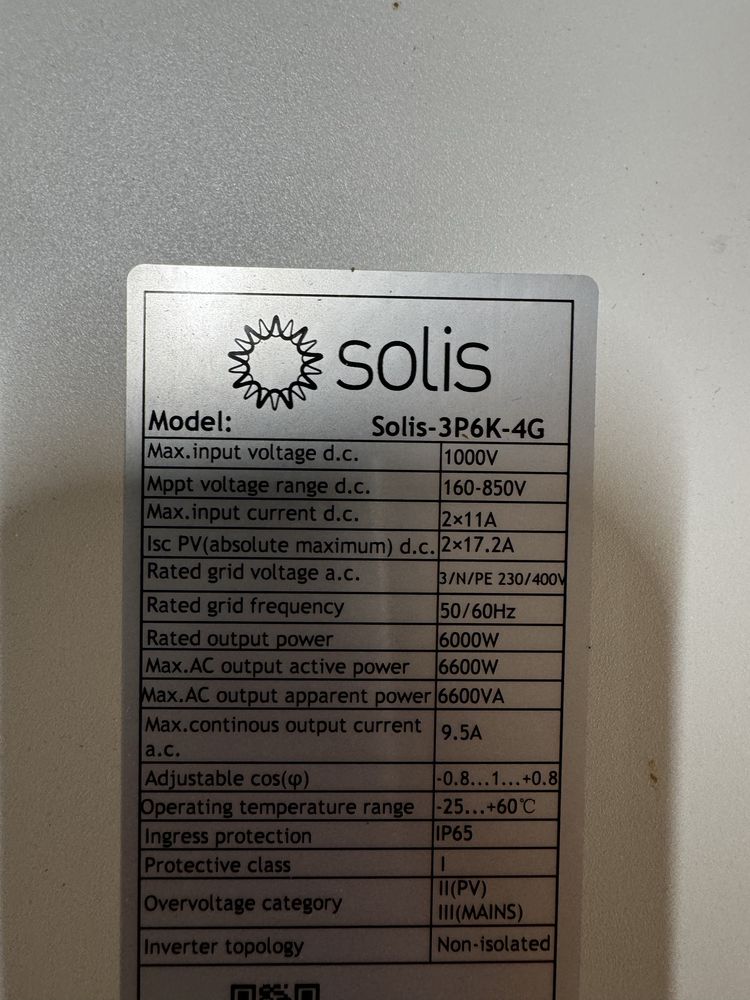 Solis 3P6K-4G 6KW NC RfG falownik fotowoltaiczny inwerter inverter