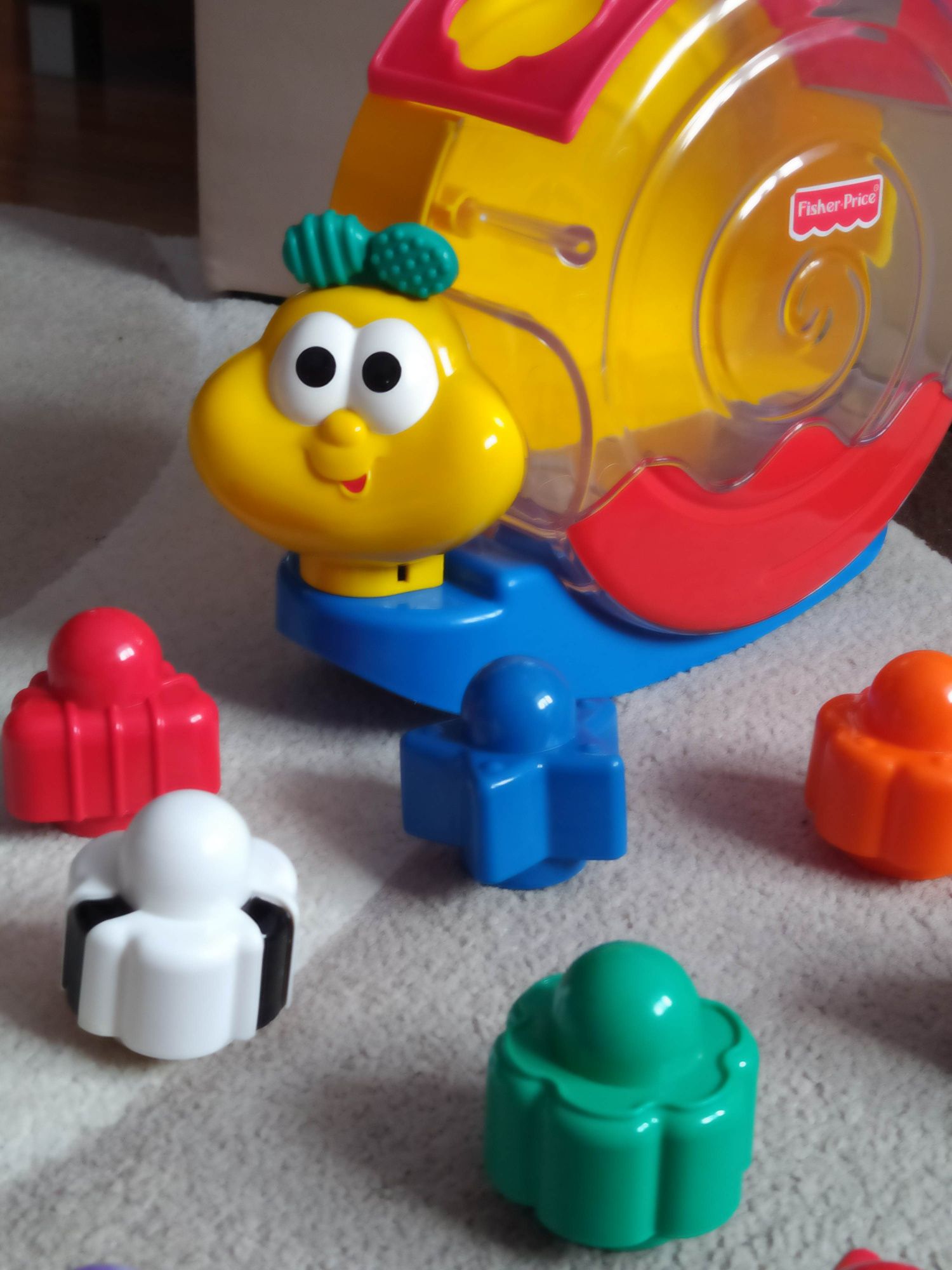 WYSYŁKA 1 zł Fisher Price Ślimak Smakosz klocków dla niemowlaka 6m+