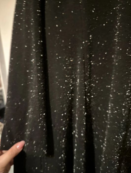 Czarna brokatowa sukienka r.44/46