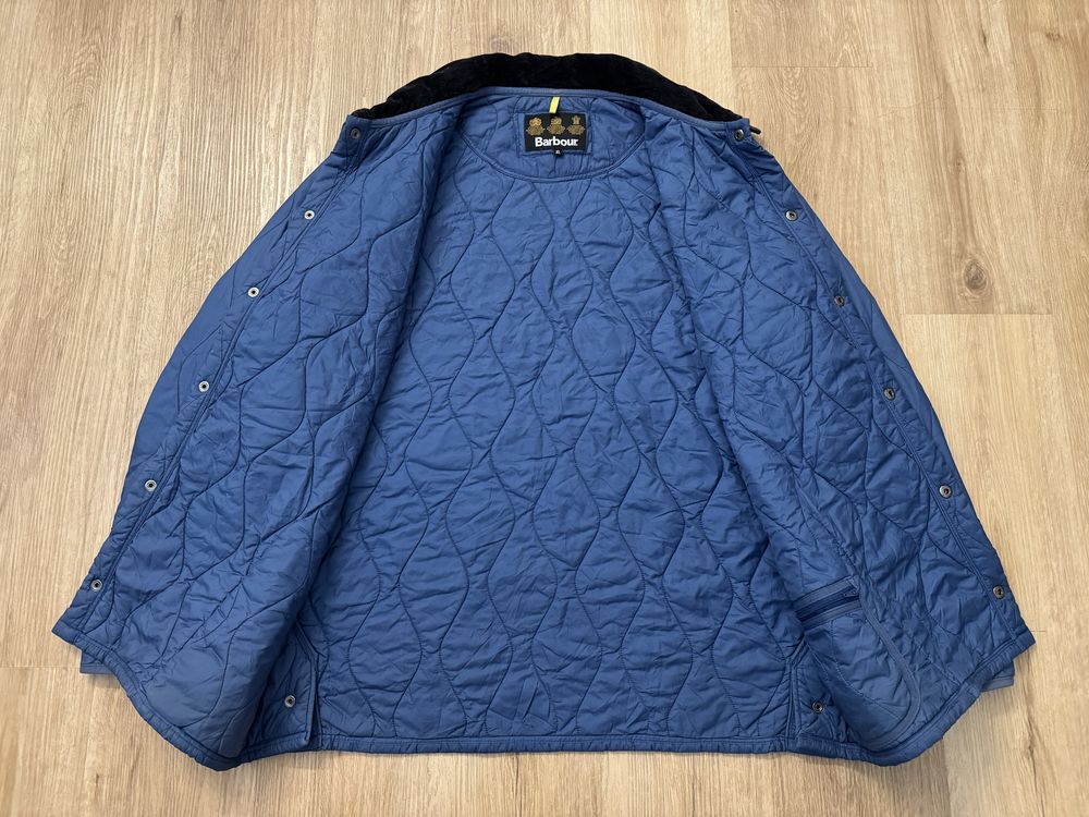 Barbour Liddesdale Track Quilt Jacket XL Light blue kurtka lekka