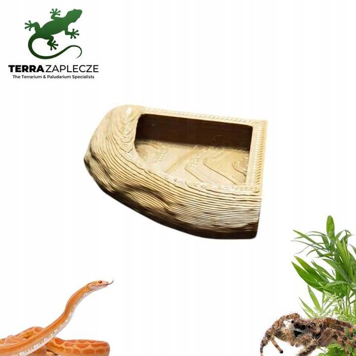 Miska Narożna do Terrarium Dla Gekonów Pająków 6x7x2 TerraZaplecze