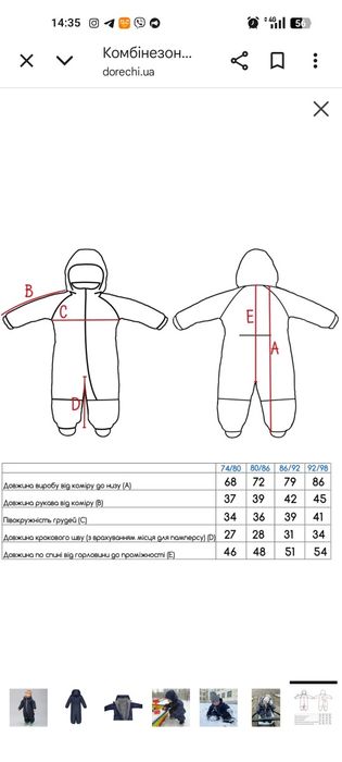 Комбінезон зимовий 74-80