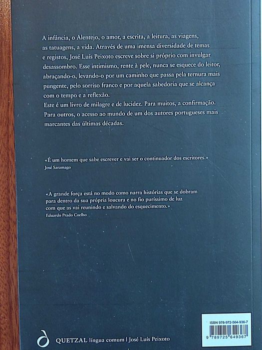 Livro "Abraço" de José Luís Peixoto