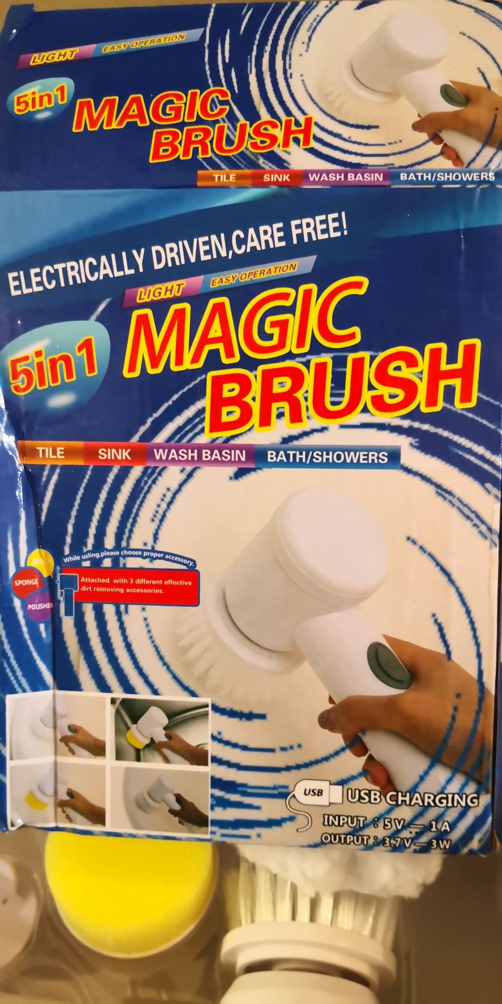 Magic Brush 5 w 1 akumulatorowa szczotka do talerzy, zlewozmywaków