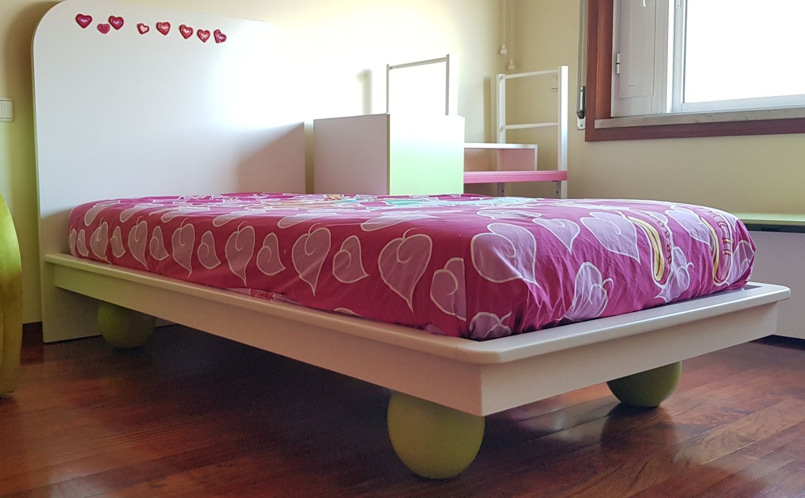Cama de Criança lacada com colchao 90x180
