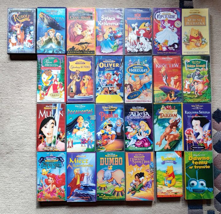 Disney bajki na kasetach VHS