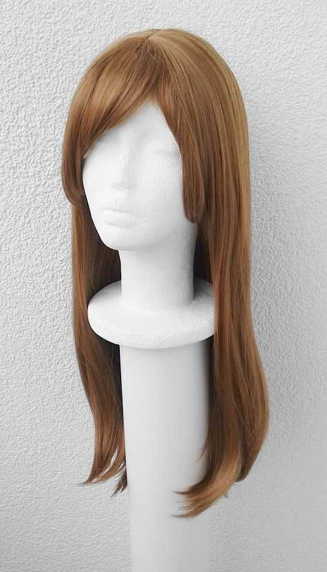 Brązowa długa peruka z grzywką cosplay wig Kunikida Hanamaru Love Live