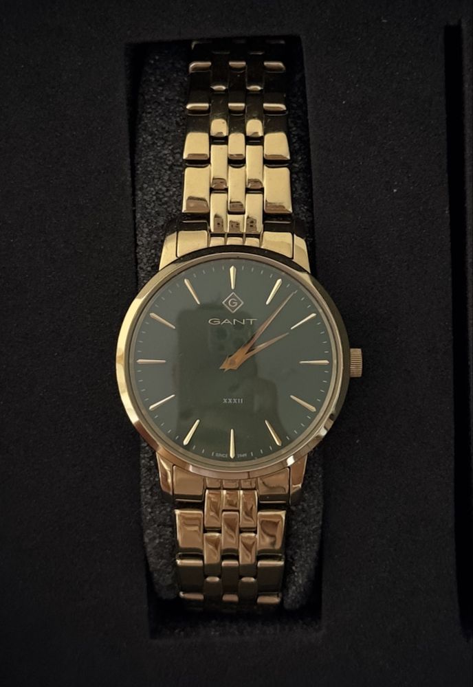 Relógio GANT Park Avenue dourado e verde