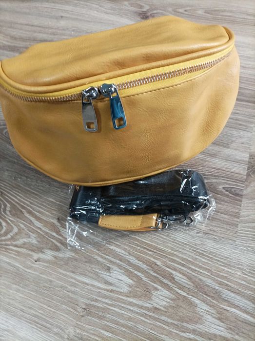 Torebka nerka żółto mosztadowa