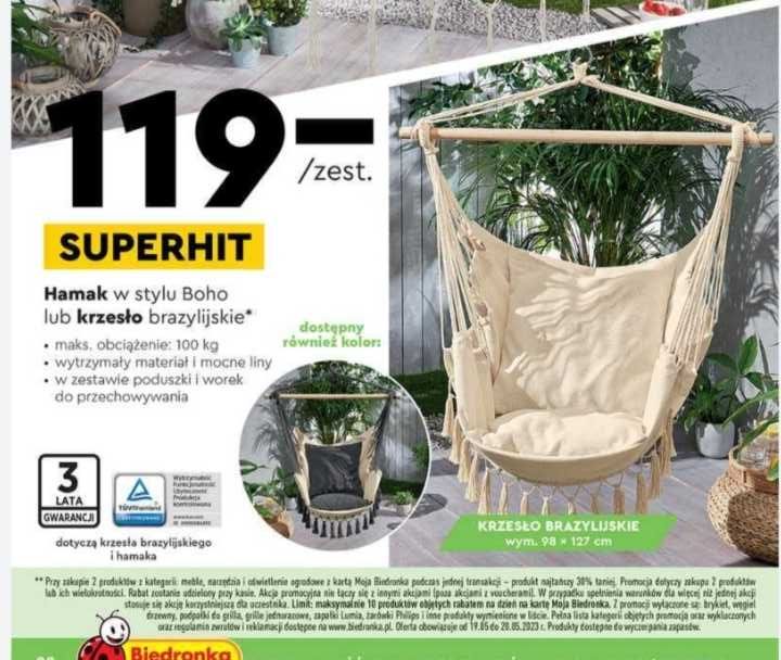 Krzesło brazylijskie Boho