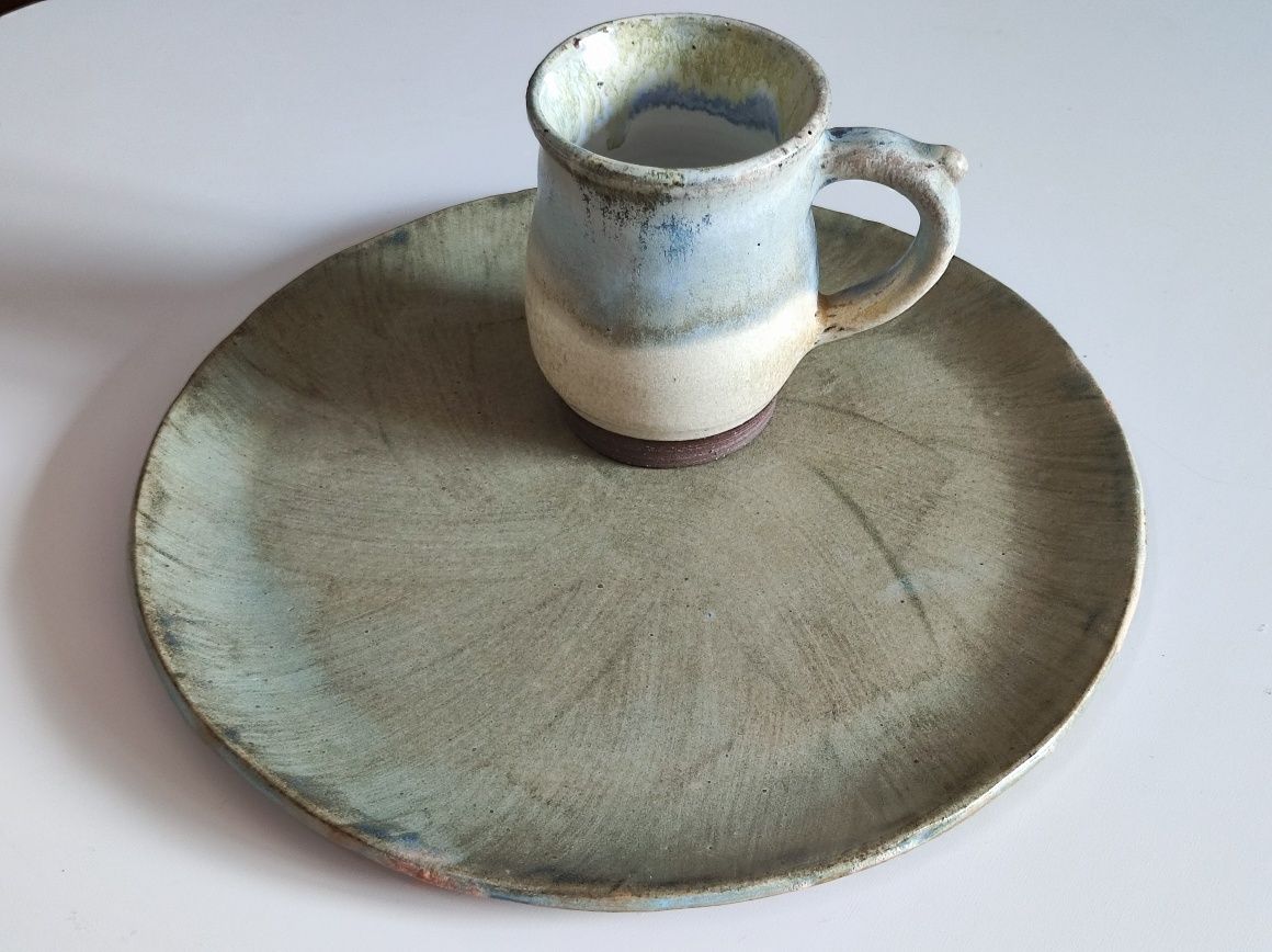 Kubek gliniany ceramika artystyczna użytkowa handmade rękodzieło
