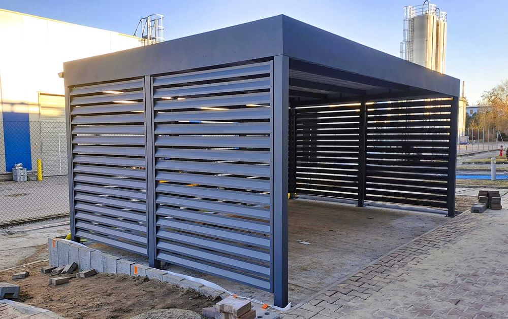 Wiata garażowa 6x6 m, carport - wiata samochodowa dwustanowiskowa