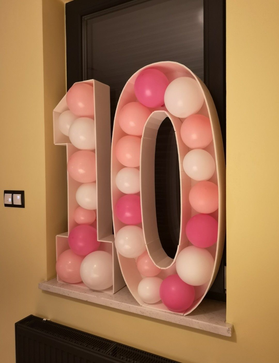 Cyfry 1 0 ozdoba dekoracja na balony Roczek lub 10 lat