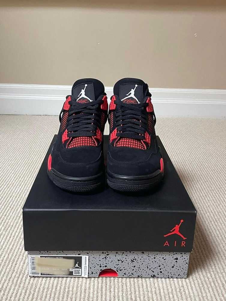 Jordan 4 RetroRed Czerwony Czarny Nowy z metką42