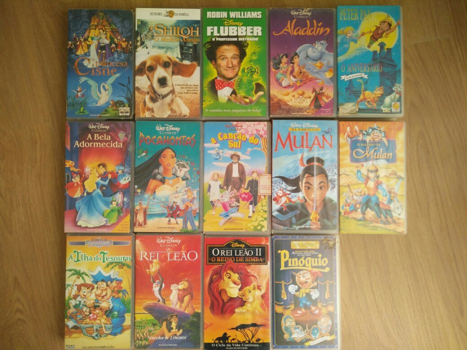 Coleção de cassetes VHS