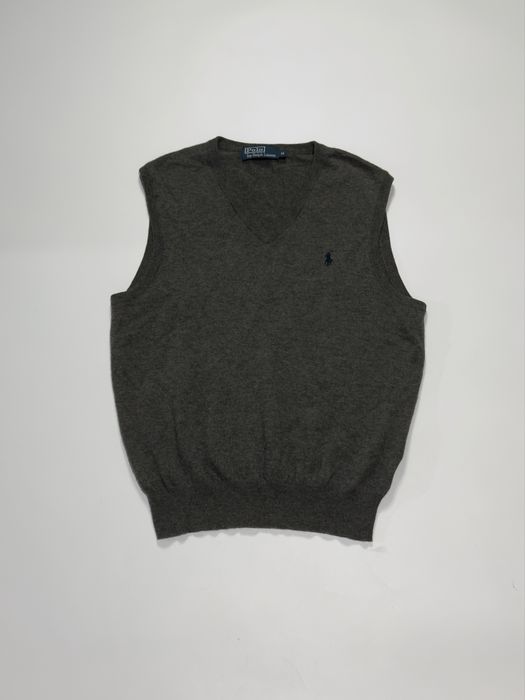 Kamizelka Polo Ralph Lauren west wool basic old money grey