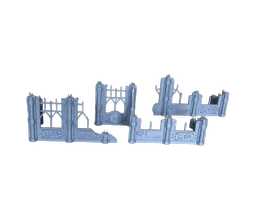 Zestaw Wysokich Ruin, druk 3d do gier bitewnych grimdark