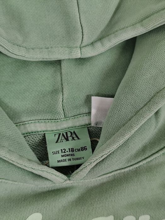 Bluza z kapturem dla chłopca oliwkowa Zara r. 86