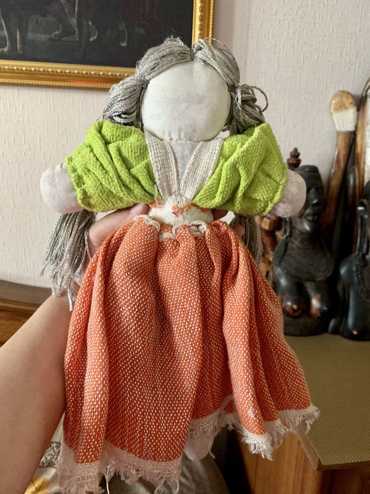 Старинная, антикварная тряпичная кукла