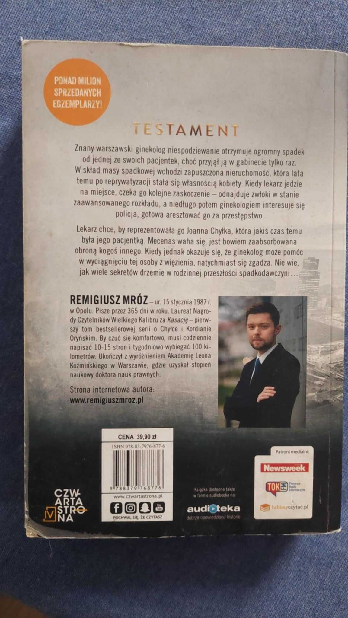 Testament Remigiusz Mróz