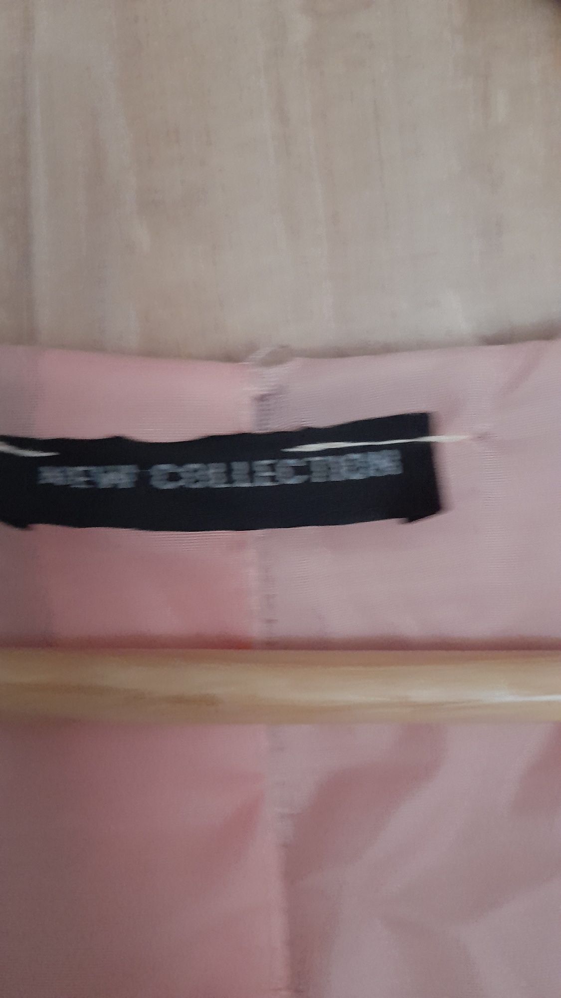 Kurtka futerko włoska NEW COLLECTION kolor pudrowy roz rozmiar M/L