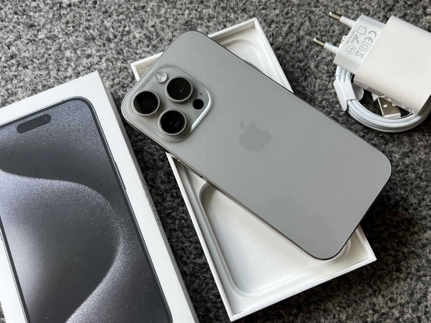 iPhone 15 Pro 1TB 1024GB SPACE GREY TITANIUM Bateria 91%+ SZKŁO Gwaran