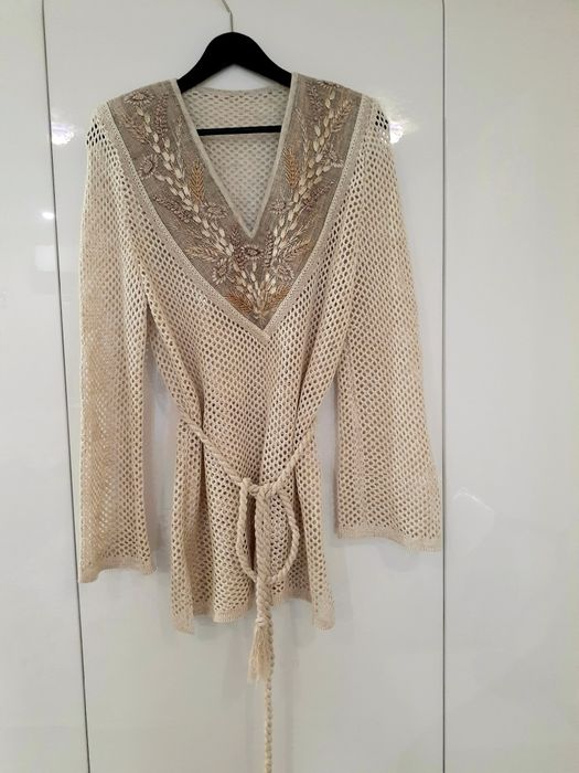 Туника вязаная , вышиванка р.48-50