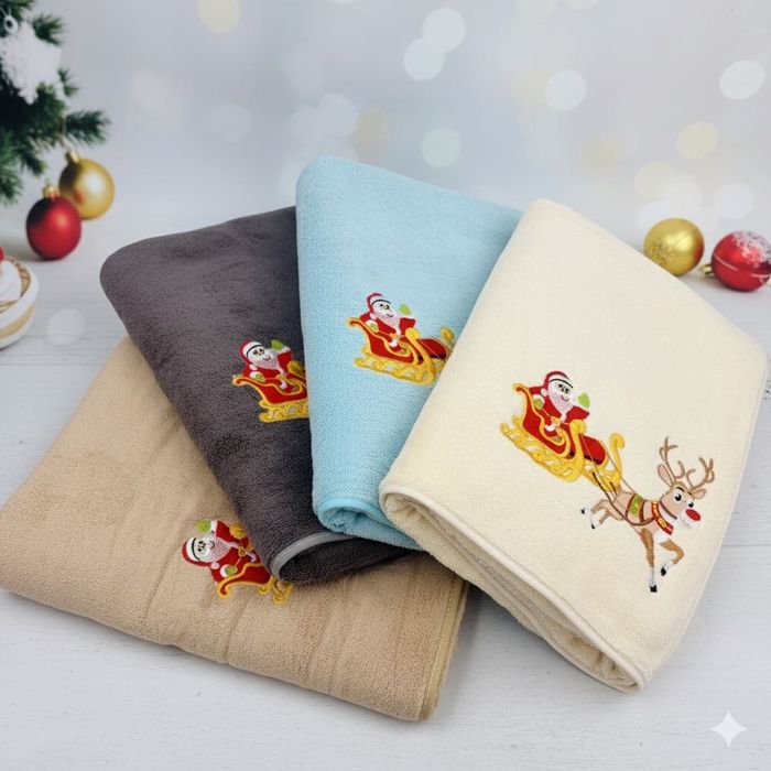 Komplet 4 świątecznych ręczników Gotowy prezent pod choinkę