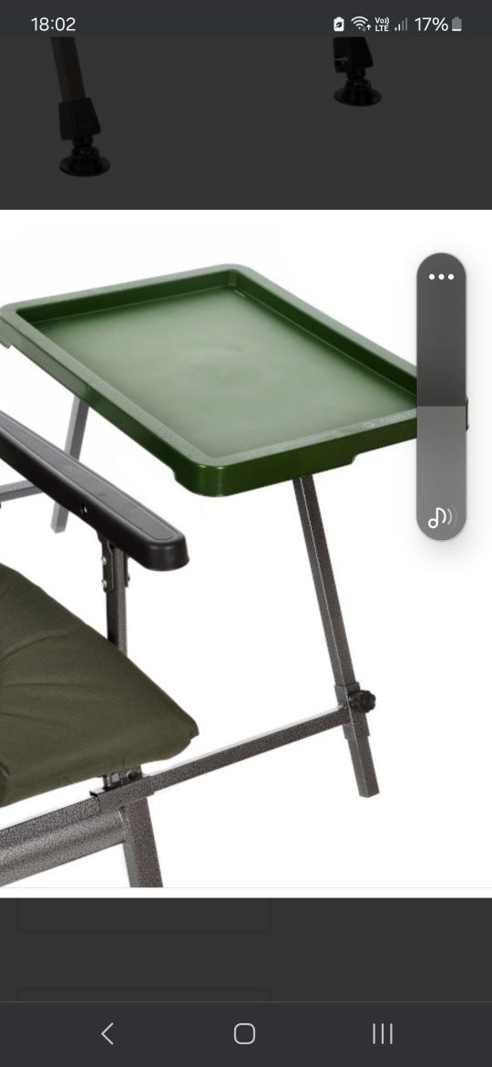 Fotel Karpiowy Elektrostatyk + stolik+przystawka/podpórka