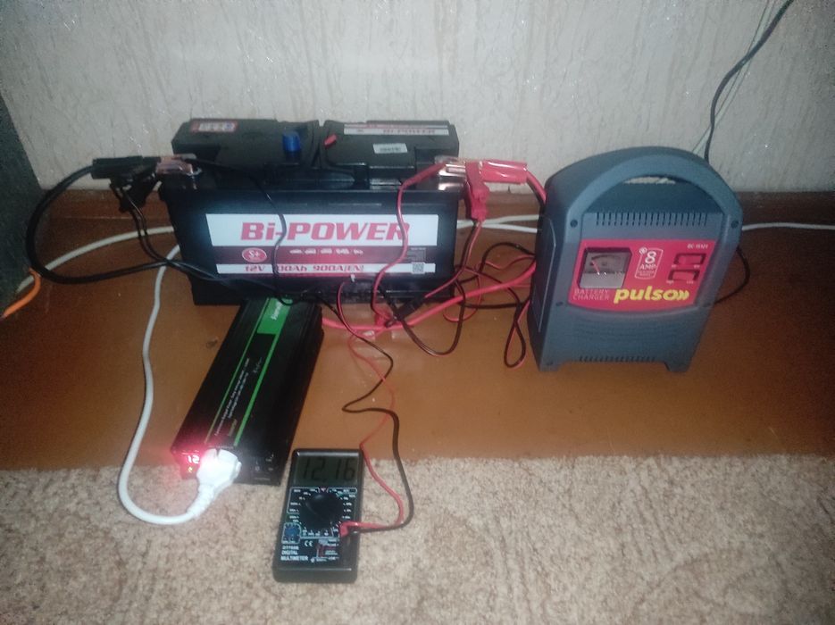 Инвертор + аккумулятор + зарядка