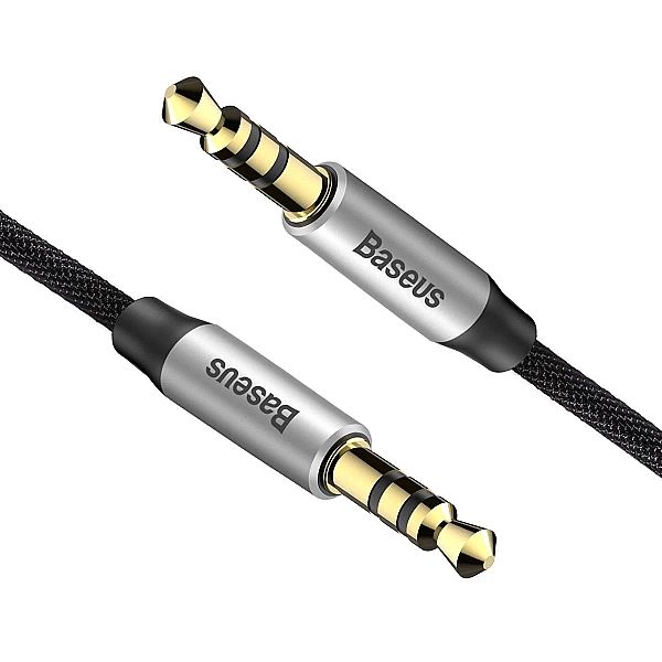 Baseus Yiven M30 kabel audio stereo AUX 3,5 mm męski mini jack 1m sreb