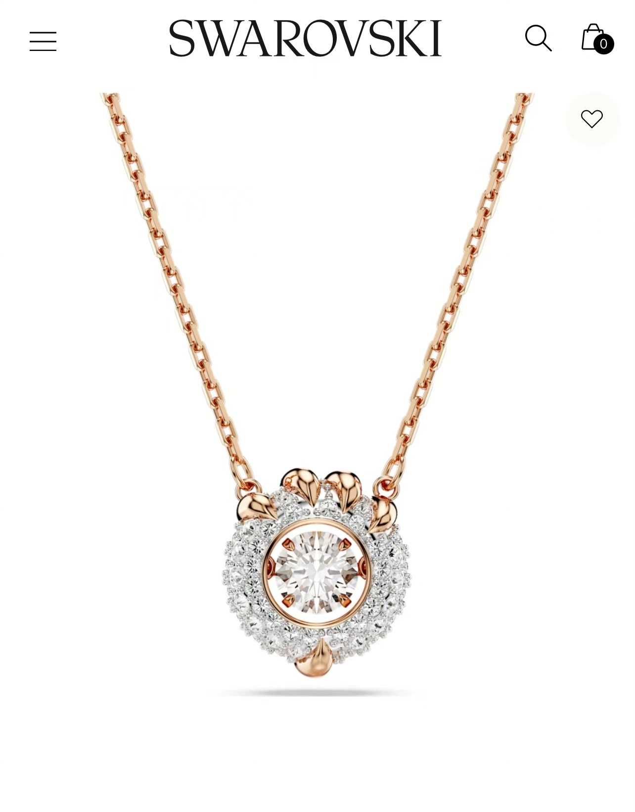 Zupełnie nowy, nieotwierany naszyjnik Swarovski
