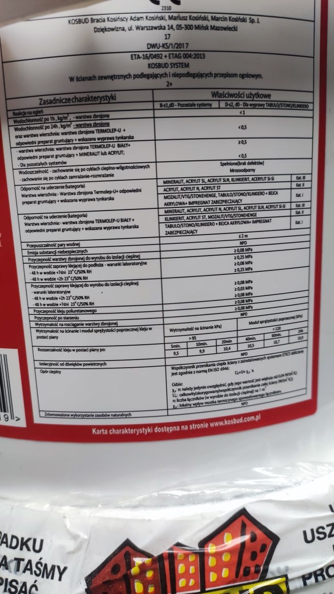 Klej dyspersyjny Termolep -d do deski TABULO - brązowy