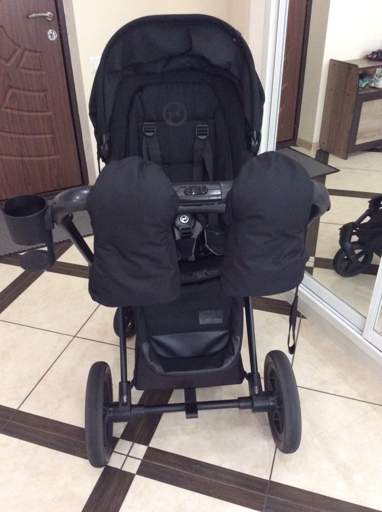 Коляска cybex priam Lux platinum Black