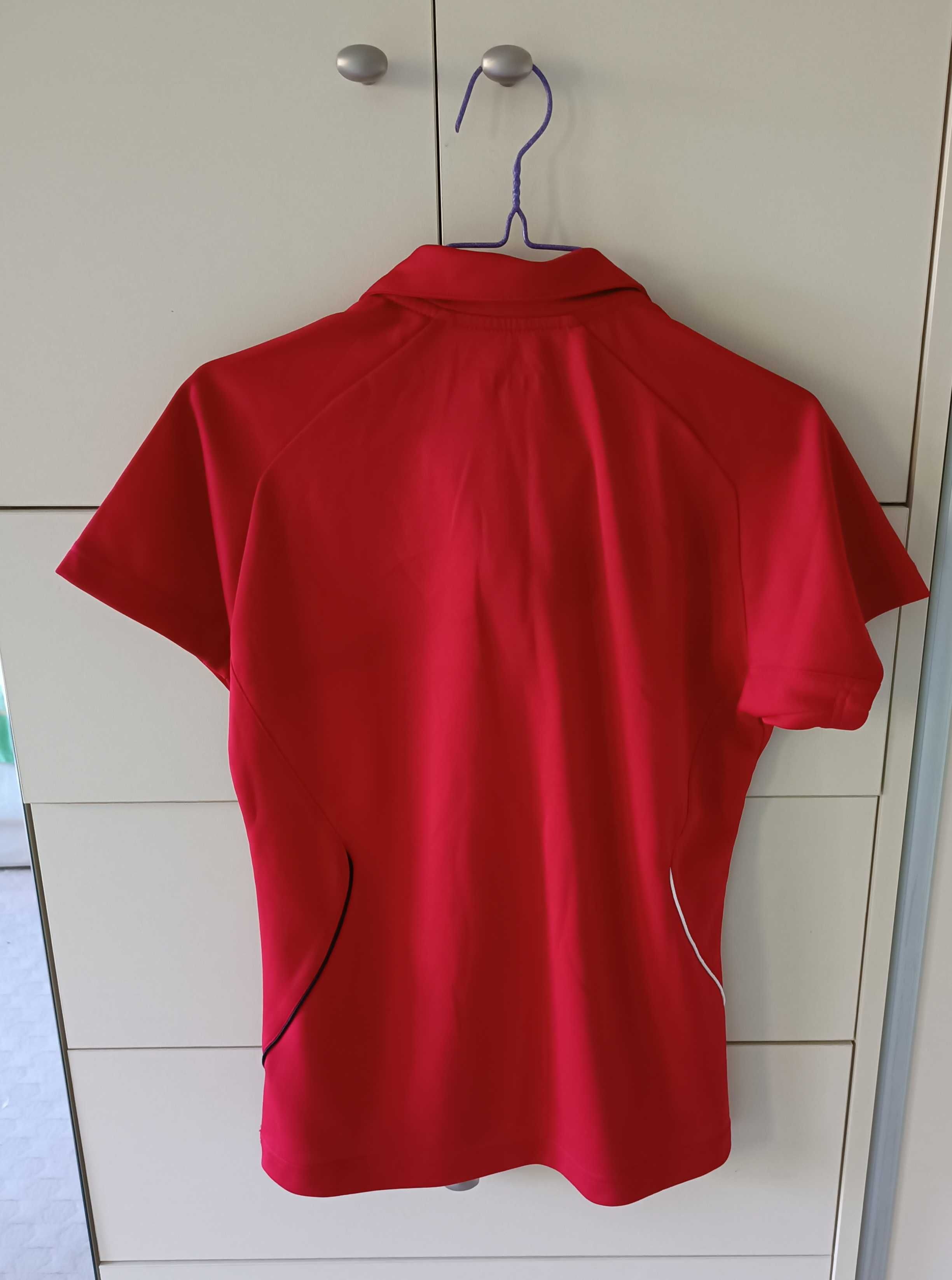 Koszulka polo z krótkim rękawem T-shirt Yonex Team czerwona bluzka S M