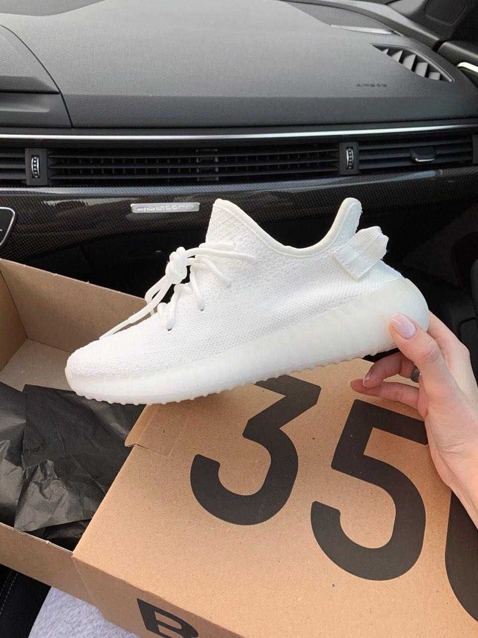 Кроссовки женские Adidas yeezy boost 350 V2 Full White/Кросівки жіночі