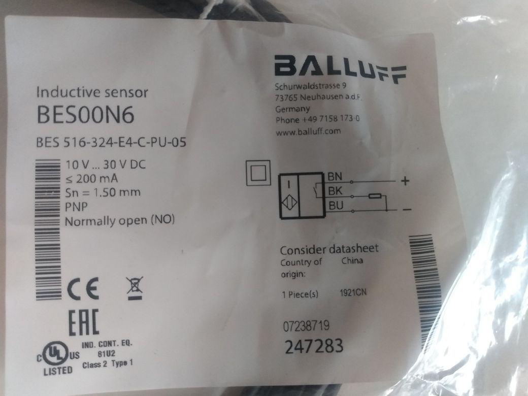 Датчик Balluff BES 516-324-E4-C-PU-05