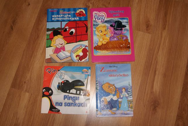 Zestaw 4 książek dla dzieci: np Litte Pony Piękna i Bestia