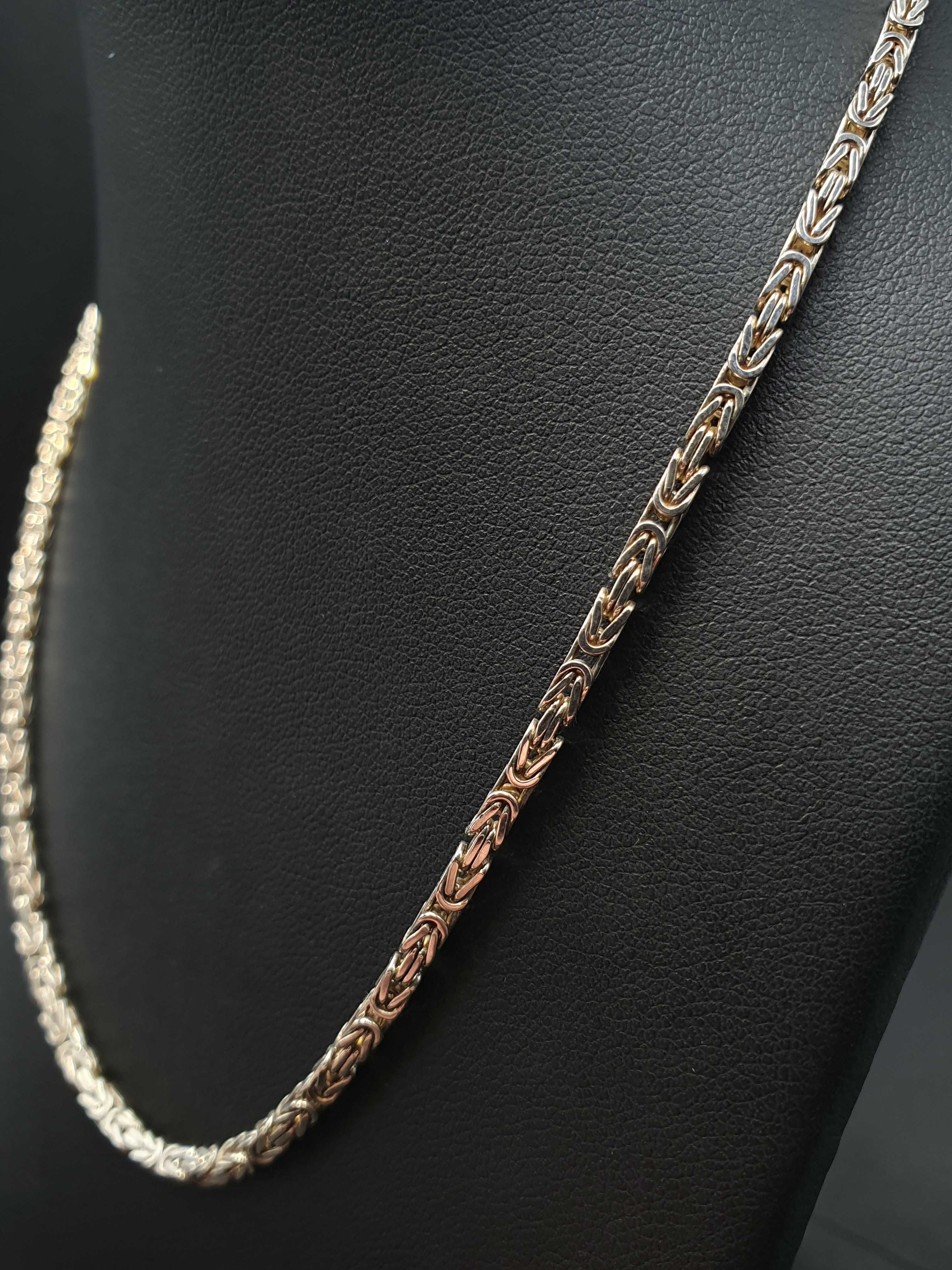 Srebrny łańcuszek Splot Królewski 18,44g 925 dł. 55cm