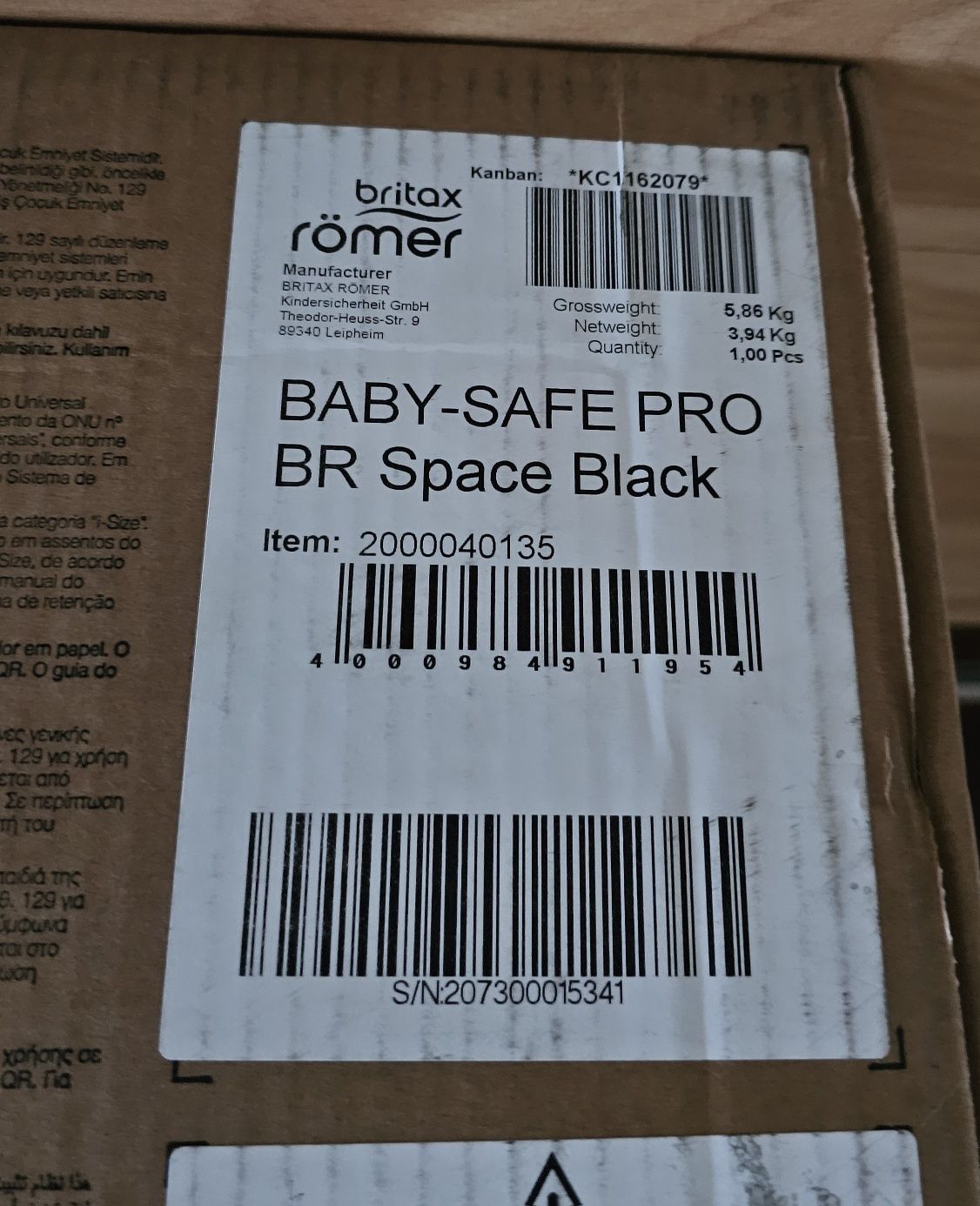 Fotelik Britax Romer Baby Safe Pro