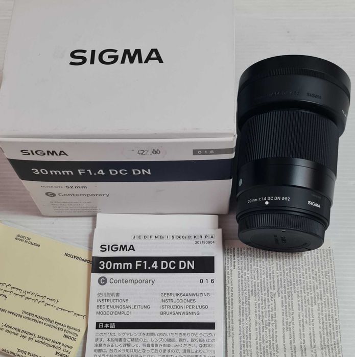 Fujifilm / Sigma 30mm 1.4 tudo caixa original pouco uso na caixa