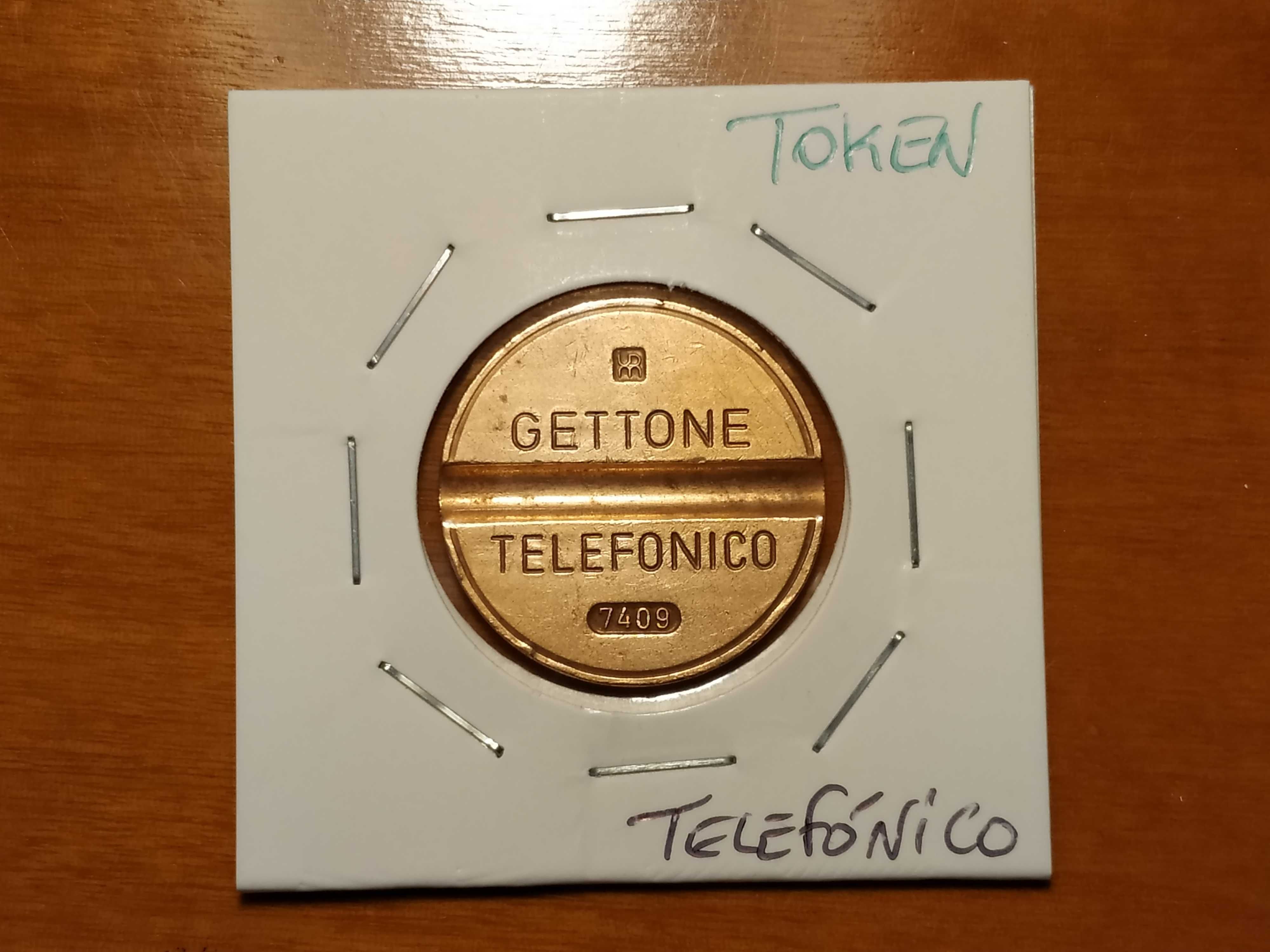 Token / ficha telefónica com o nº 7409