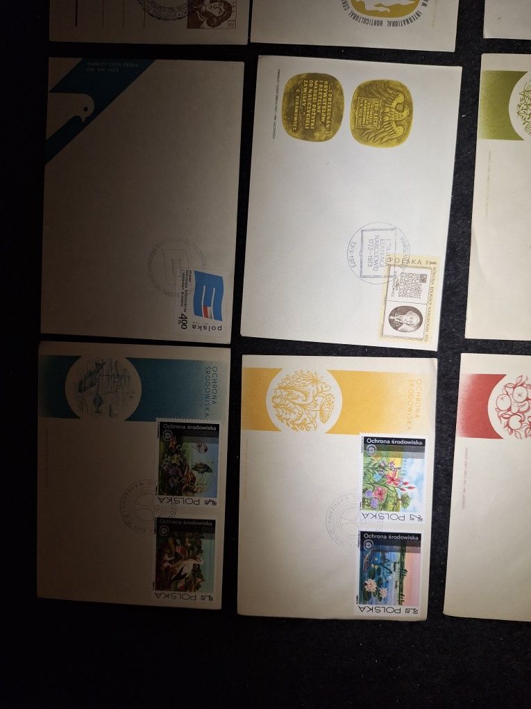 Koperty FDC kartki pocztowe 1973 -1975