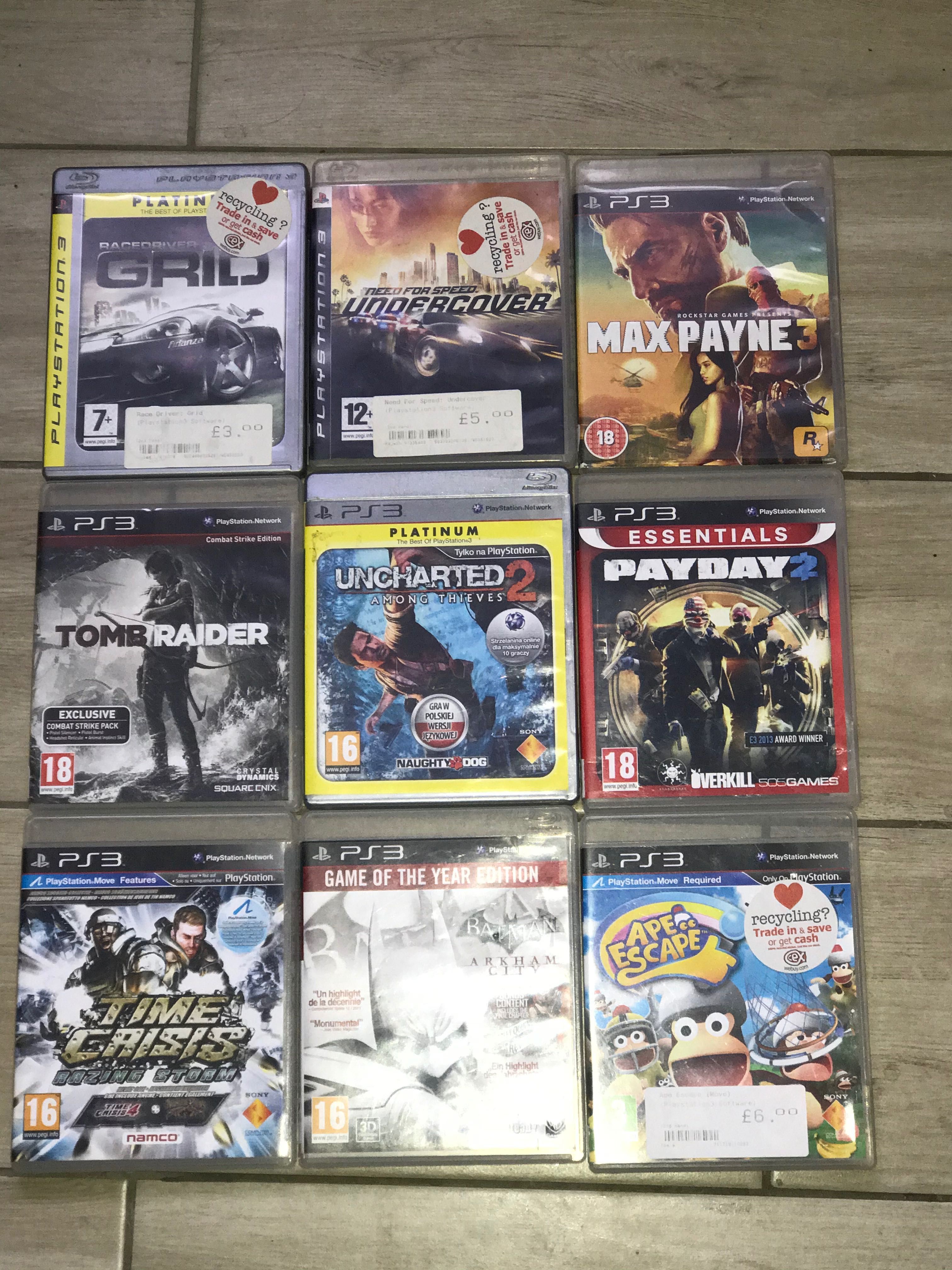 Gry PS3 Tomb Raider Payday 2 Need for Speed Max Payne Time Crisis GRID