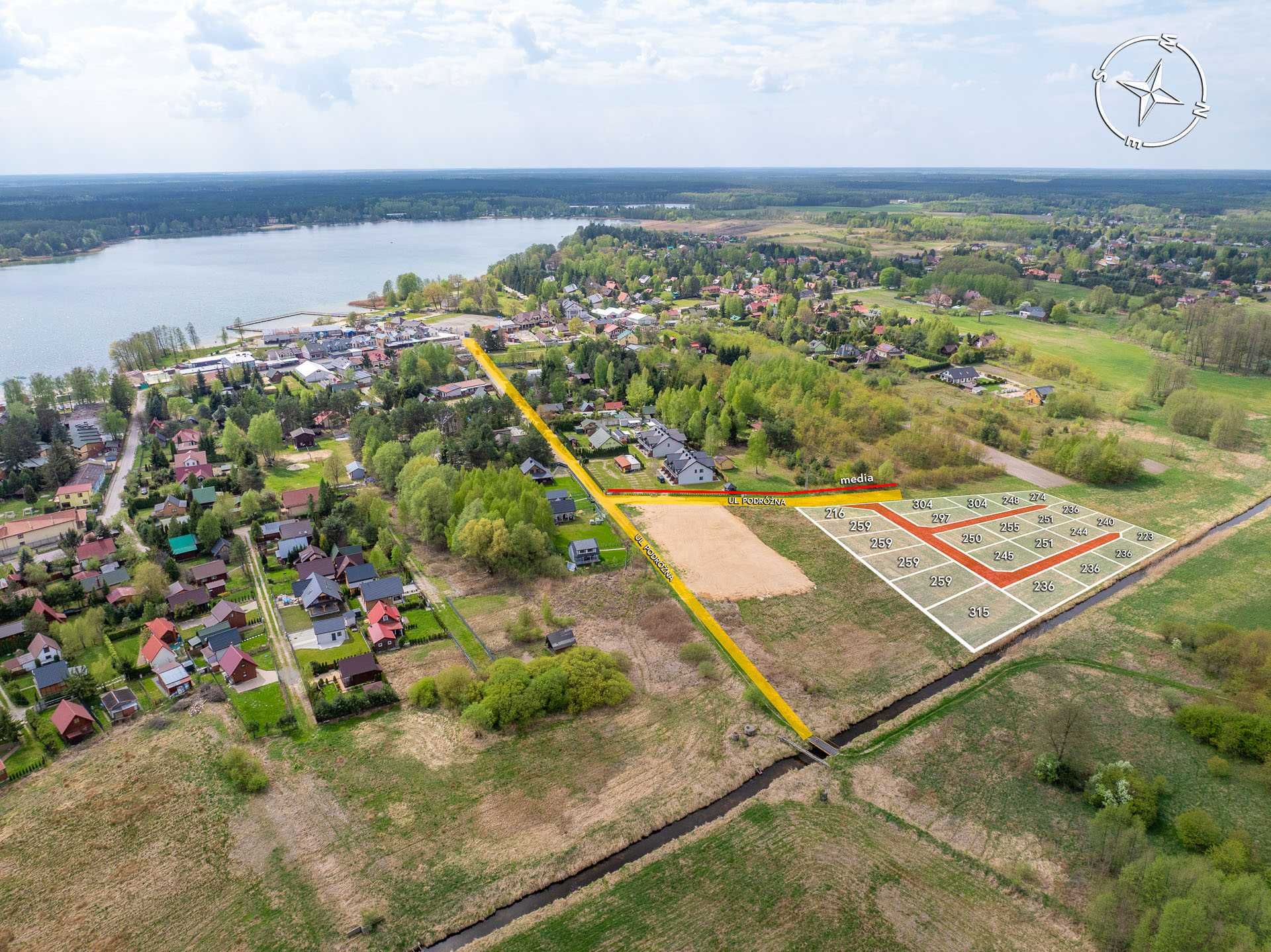 Działka Okuninka  j. Białe blisko głównej plaży